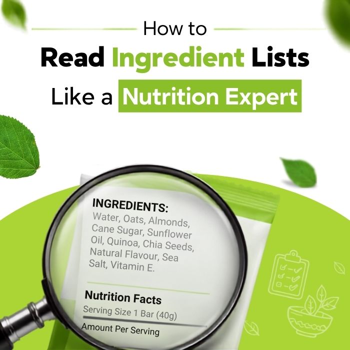 Person reading a food ingredient list on packaged products like a nutrition expert